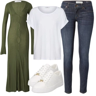 Jesenske Outfiti Poroka Gost mit Bela Teddy superga/Usnjene superge/Superge Nizka/Ozka superga/Superge Luknjasta/Superge Z Bočno Zadrgo/Poletne superge MICHAEL Michael Kors "Jesenski Outfit"Look: Krst, Pogreb, Koncert, Šola, Poroka