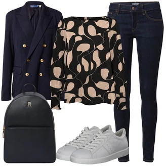 Jesenske Outfiti Poroka Gost mit Siva Usnjene superge/Superge Nizka/Ozka superga Ecco "Jesenski Outfit"Look: Bar, Bayram, Pogreb, Koncert, Electro, Gala, Bazen, Šola, Poroka