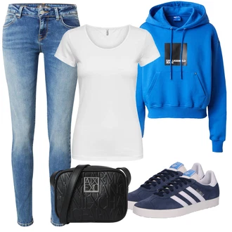 outfit mit Modra/Svetlo modra/Temno modra/Siva Superge Nizka/Ozka superga/Vintage superga Adidas Originals "Jesenski outfit"