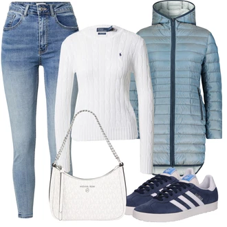 outfit mit Modra/Svetlo modra/Temno modra/Siva Superge Nizka/Ozka superga/Vintage superga Adidas Originals "Jesenski outfit"