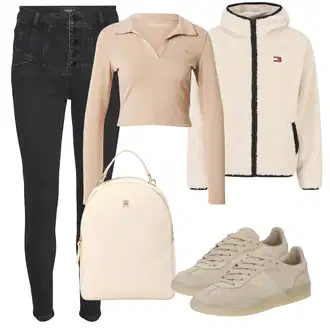 outfit mit Bež/Khaki Superga Usnjene superge/Superge Nizka/Ozka Superga/Vintage Superga Boss "Jesenski outfit"