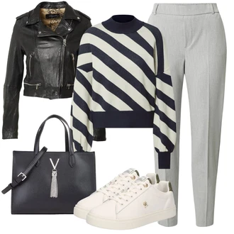 outfit mit Slip-on Hlača/Hlača z luknjo/Hlača za Obleko/7/8 Hlača VERO MODA "Jesenski outfit"