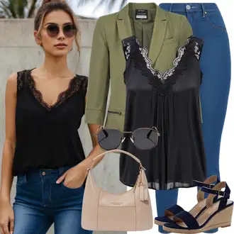 Krátké Velikosti Outfit s Bílá/Béžová/Khaki/Šedá Krátké Sako/Kožená bunda pro muže/Blejzrové Bund/Elegantní Sako/Cargo Sako/Kordové Sako/Kožená Pánská Bund/Bavlněný Sako Sisters Point "Krásný letní vzhled"
