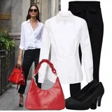 Kombinace Halenek a Tunik s Paperbag Kalhotami image