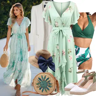 Ležerno Outfit sa Bijela/Smeđa/Crna/Ljubičasta/Pink Odijelo Dugi Sako/Oversize Sako Trendyol "Ljetni Parti Izgled"Look: Pametno ležerno, Ležerno, Šik, Elegantan, Chic
