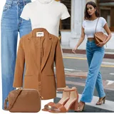 Kombinacije Plavih Mom Jeans image
