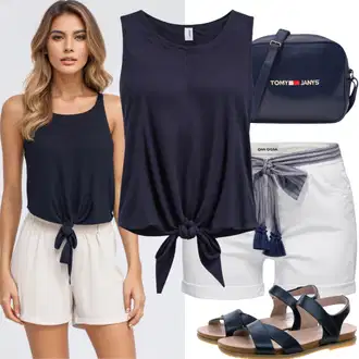 Kombinacije za ljeto Egirl sa Bijela Majica Trendyol "Modni Sommelook"Look: Ležerno, 90-ich, Sveučilišna, Seksi, Egirl, cool, GoGo, Ribe