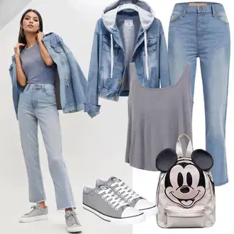 outfit mit Rdeča/Zelena/Siva Kratki top labellamafia "Najljubša filmska obleka"