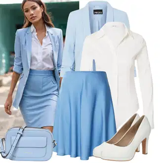 Outfit s Bílá/Krémová Lodička na Vysokém Podpatku/Vintage Lodička/Lodička na Platformě/Lodička s vysokým nártem/Lodička na Podpatku/Pohodlná lodička/Business Bota/Elegantní Bota About You "Lehký outfit"