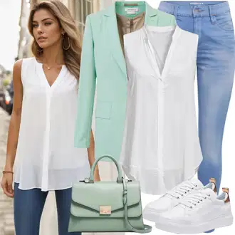 Outfity pro léto Vintage s Světle zelená/Zelená Klasická Taška Přes Rameno/Malá Taška/Sportovní Taška Přes Rameno/Průhledná taška/Vodotěsná taška Kipling "Outfit pro léto"Look: Klasické, Krásný, Retro, S průsvitem, Vintage