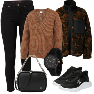 outfit mit Črna Pametna ura/Športni dodatek/Darilni komplet ur/Zapestna ura Lacoste "Popolna za jesen"