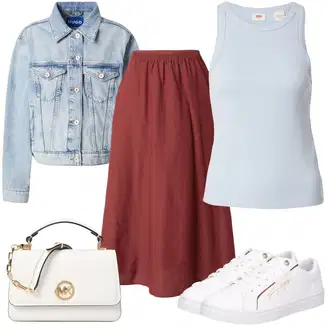 outfit mit Bela/Rdeča Superga Usnjene superge/Superge Nizka/Ozka Superga/Superge Z Bočno Zadrgo/Poletne superge Tommy Hilfiger "Popolna za jesen"