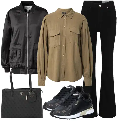 Roza Superga kombinirajte z B.young, Guess, Vero Moda Tall, Y.A.S, Bež/Črna/Roza/Temno zelena/Temno modra/Rjava Superge z Bleščicami/Teddy superge/Usnjene Superge/Superge Nizke/Ozke superge/Vintage superge Guess