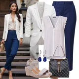 Zkrácené topy se zapínáním na knoflíky outfity image