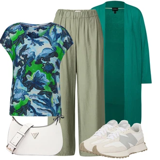 outfit mit Ulla Popken "poletna obleka"