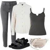 Sandali Pete na klin outfiti za dame image