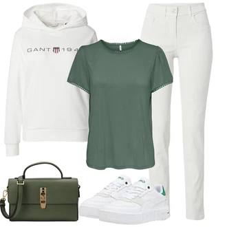 outfit mit Temno Zelena/Zelena Srajca & majica velike velikosti/Majica & Top/Bluza velika velikost/Bluza in Tunika Tunika Only "poletna obleka"