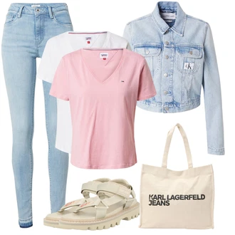 outfit mit Čevlj Pohodni Čevelj/Pohodni Sandali Tommy Jeans "poletna obleka"