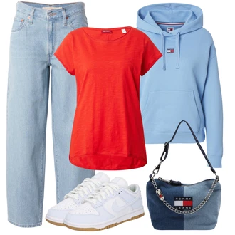outfit mit Modra/Bela/Svetlo modra Superga Usnjene superge/Superge Nizka/Skate Obutev/Ozka Superga/Poletne superge/Vintage Superga Nike Sportswear "poletna obleka"