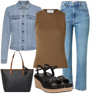 Poletne Outfiti Gost na poroki mit Rjava/Črna/Rdeča Espadrila sandala/Plata Espadrila/Sandala s platformo/Čevelj na wedge/Sandala s klinastim petom/Espadrila s klinastim petom/Poletni Čevelj Calvin Klein "poletna obleka"