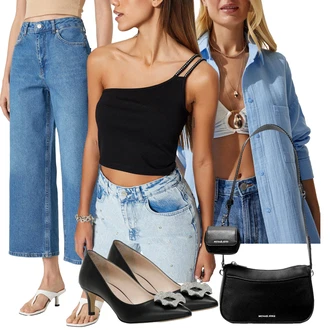 outfit mit Modra/Rjava/Roza/Črna Bluza brez Zapenjanja/Vrh Bluze/Crash Bluza/Športna Bluza/Razigrana Bluza/Bluza brez rokavov/Bluza/Bluzasti Body Trendyol "poletna obleka"