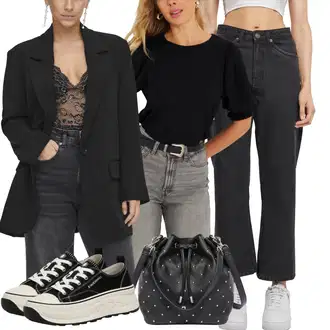 outfit mit Svetlo siva/Temno siva/Khaki/Siva/Črna Odrezane Kavbojke/Culotte Kavbojke/Široke Kavbojke/Formalna Srajca/Široke Kavbojke Urban Classics "poletna obleka"