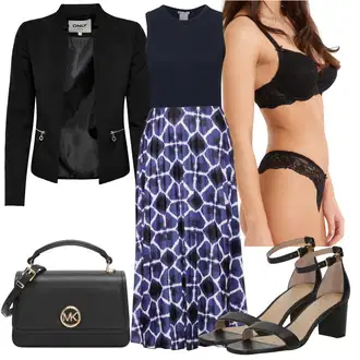 outfit mit Črna/Rdeča/Bež/Zelena/Modra/Škrlatna/Roza Spodnje perilo z nedrčkom/Hlačke brez mednožja/Čipkast komplet spodnjega perila/Spodnjica za oblikovanje postave/Usnjene jakne za moške/Komplet spodnjega perila/Komplet Modrček-Hlačke s Spodnjicami lingadore "Poletni outfit"