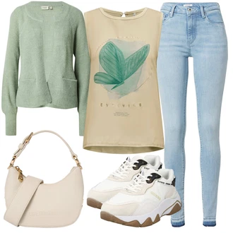 Steampunk outfit mit Bela/Bež/Krem/Khaki Cam čevelj/Gimnastični čevelj/Tekaški copat/Teniški copat/Odbojkarski čevelj Guess "Poletni outfit"Look: Hip Hop, Zunaj, Skater, Športno, Steampunk, Techno