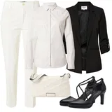 Blazer in dolge obleke outfiti image