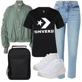 Visok pas Boyfriend Kavbojke outfiti za dame image
