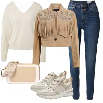outfit mit Bež/Khaki/Rjava Teddy Superga/Women's Casual shoes/Usnjene superge/Superge Nizka/Ozka Superga/Superge Z Bočno Zadrgo/Poletne superge Tamaris "Poletni outfit"