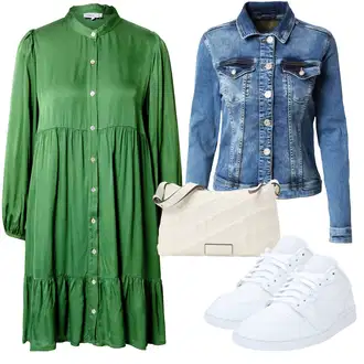 outfit mit Modra/Svetlo modra Plašč/Jakna/Bluza velika velikost Gang "Poletni outfit"
