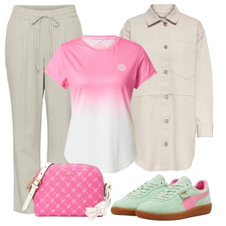 outfit mit Svetlo Zelena/Zelena/Roza Ozka Superga/Superge Nizka/Skate Obutev/Vintage Superga/Poletne superge Puma "poletni videz"