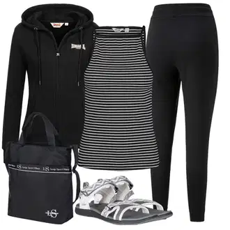 outfit mit Črna Merino jakna/Športna Jakna/Jakna s Kapuco/Jesenska jakna/Jakna s Stransko Zadrgo Lonsdale "poletni videz"