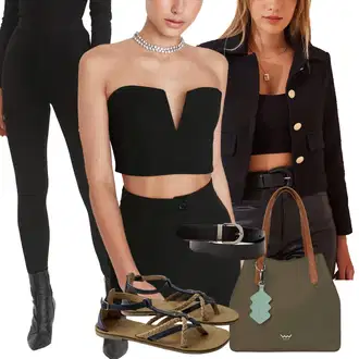 Style Outfits Western mit Črna/Temno rjava Ženski Pas brez Zaponke/Klasični pasovi/Usnjeni pas/Sproščeni pas Calvin Klein "poletni videz"Look: Premij, Western, Metal, Klasična, Eleganten, Preproste, Unisex