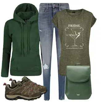 Kamuflaža outfit mit Temno zelena/Bež/Rjava/Siva/Škrlatna/Khaki/Zelena Vodoodporni zunanji čevelj/Pohodni Čevelj MERRELL "poletni videz"