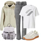 Rjava Superga outfiti za dame image