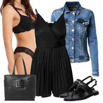 outfit mit Modra/Svetlo modra Plašč/Jakna/Bluza velika velikost Gang "poletni videz"