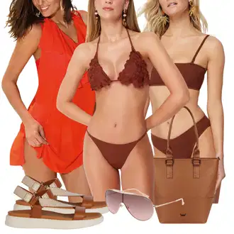 Style Outfits Western mit Bež/Rjava/Oranžna Torba Vuch, Rjava/Bež Bikini hlačke/Bikini vroča hlačka/Bikini-hlačka/Mikro bikini/Podloženi bikini/Vrvice-bikini/Tanga bikini Trendyol "poletni videz"Look: Rap, Western, Bik, Klasična, Eleganten, Premij, Brez šivov, Seksi, Traditional, Unisex, Vintage
