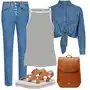 Modra Denim srajca kombinirajte image