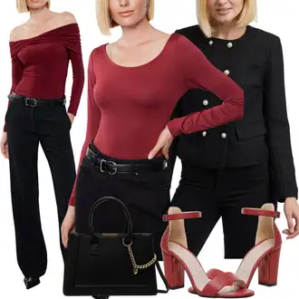 Italijanska outfit mit Temno rdeča/Roza/Vinsko rdeča/Rdeča/Škrlatna Bluzasti Body/Bluza za Zavijanje/Usnjena jakna za moške/Carmen Bluza/Bluza/Bluza z Dolgimi Rokavi/Enobarvna Bluza/Izredna Bluza Trendyol "poletni videz za elegantne ženske"Look: Rap, Brez šivov, Italijanska, Seksi, Stari denar, Overdressed