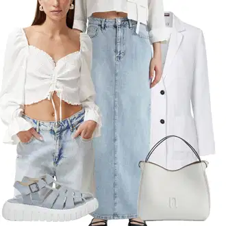 outfit mit Denim Krilo/Vintage Denim Krilo DeFacto "poletni videz za elegantne ženske"