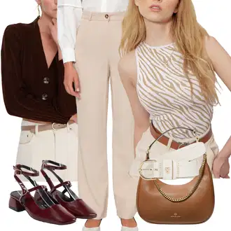 Style Outfits Western mit Rjava/Bež Baguette torba/Torba za čez ramo/Billfold/Torba za čez ramo michael kors "poletni videz za elegantne ženske"Look: Eleganten, Klasična, 20-ta leta, Western, Vintage, Plemenita, Premij, Brez šivov, Modernen, 70. leta, Prevelik