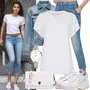 Summer outfits with jeans Retro za dame image