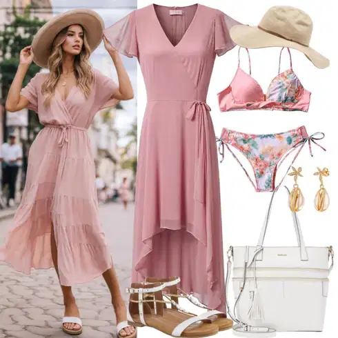 Kopalke kombinirajte z Roza/Rdeča Vintage bikiniji/Izrezane Kopalke/Push-up Tankiniji/Kopalke z volančki/Bikini z balconette nedrčkom/Vintage Kopalke/Oblikovanje Tankini/Bikini z visokim pasom/Bikini z volančki/Oblačila za plažo dagi, Škrlatna/Roza/Siva/Lila barve Obleke z dolgimi rokavi/Obleke iz šifona Numoco, Srebrna/Bela/Siva/Roza Uhančki AllSaints, Roza/Krem/Bela Torbe za čez ramo/Torbice za okrog pasu/Torbice za čez ramo/Billfolds/Satchel torbe Guess, Svetlo modra/Modra Pleteni Sandali Trendyol