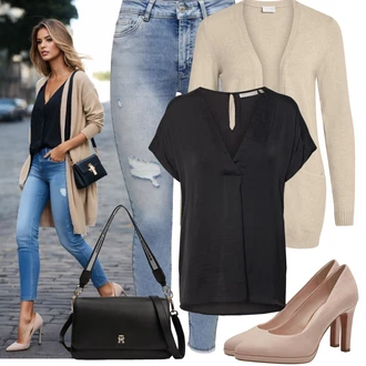 Outfit s Černá/Hnědá Halenka a Tunika Tunika inwear "Outfit na podzim" Outfit s Černá/Hnědá Halenka a Tunika Tunika inwear "Outfit na podzim"