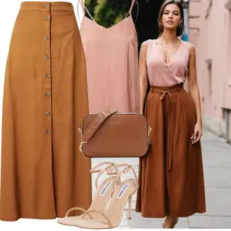 za srednje godine Outfit sa Smeđa/Bež/Narandžasta Nekategorizirano Iriedaily "Odjeća za jesen"Look: Rap, A-kroj, Rad, Western, za srednje godine, Sveučilišna, Divlji Zapad