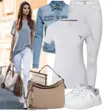 Outfity s legínami s rozparkem image