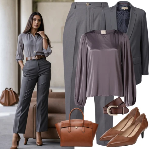 Kombinace Černá/Šedá/Tmavě šedá Hedvábná Halenka/Dlouhá Halenka/Saténová Halenka/Oversize Halenka qs