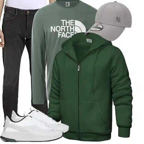 Dunkelgrün/Grün KapuzenPullover/Sport Sweatshirt/Strick Hoodie/Hoodie/Women's Fleece Sweatshirts/Sport Hoodie/Ausgefallener Hoodie/Oversized Zip Hoodie/Sweatjacke/Pullover mit Reißverschluss igeekwell kombinieren